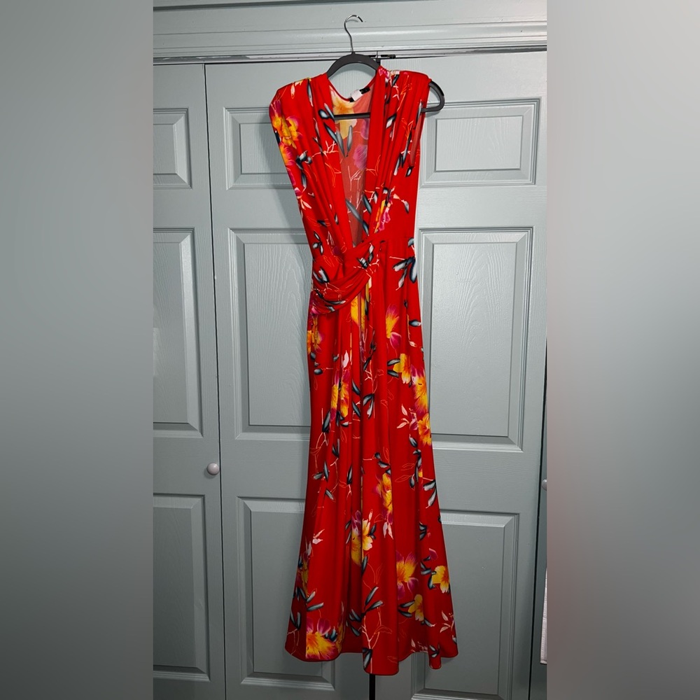 Floral Red Maxi Dress